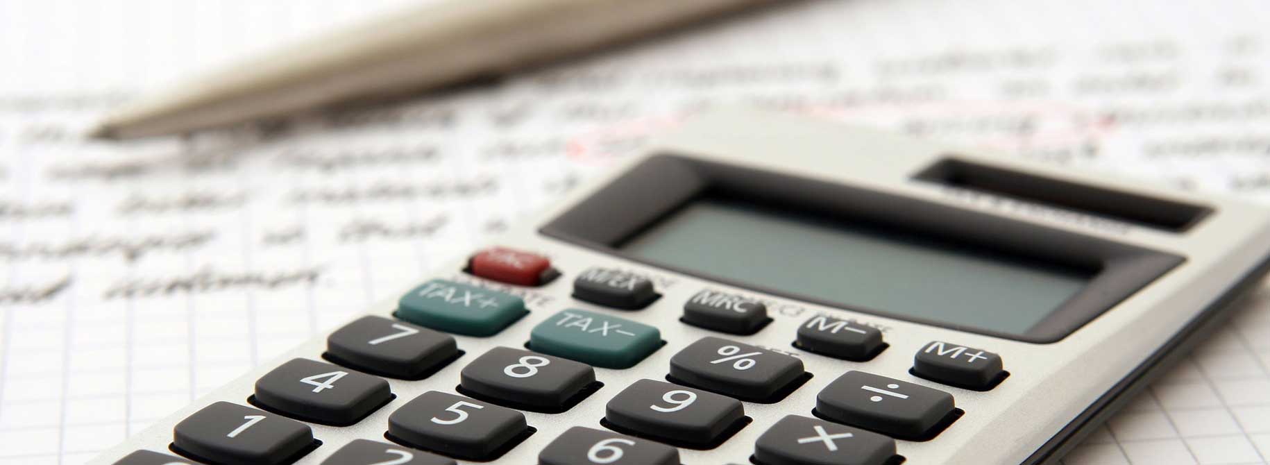 picture of a calculator on a table