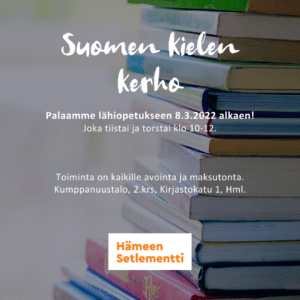 Suomen kielen kerhon kuvallinen mainos